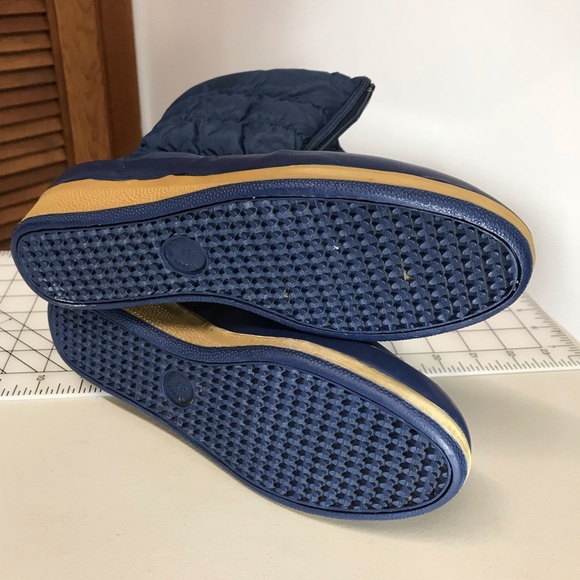 PopCorn Blue Zip-up Boots with Rubber Soles - Picture 6 of 8